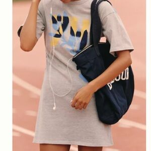 ⭐️Daily Practice/ Anthropologie  Short-Sleeve  T-Shirt Dress